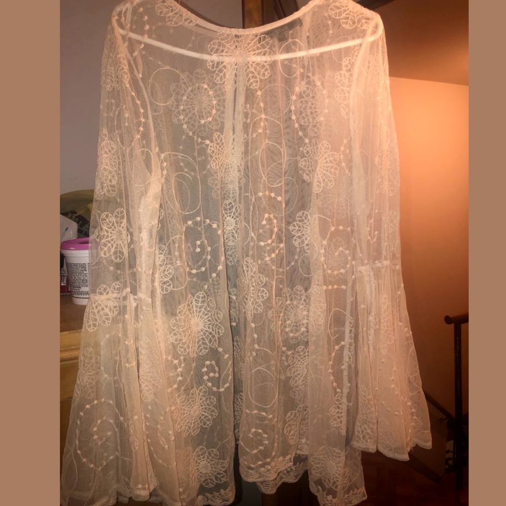 Beige See-Through Top